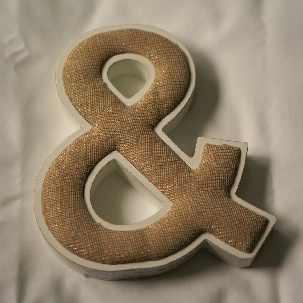 '&' Symbol Gold/Metallic Decoration